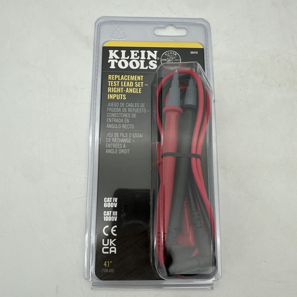 Klein Tools Universal Test Leads with Alligator Clips for Multimeters 41" New